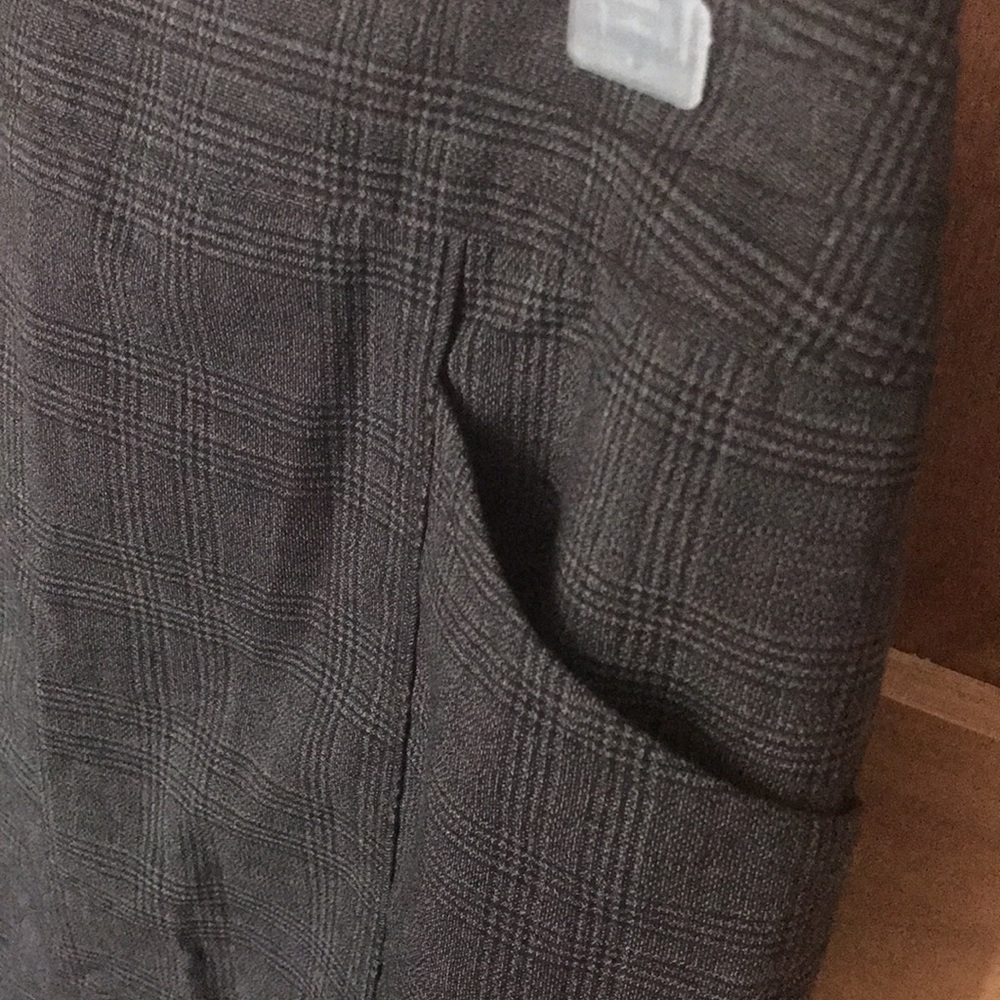 Mossimo Pencil Skirt, Sz 4, Gray Plaid, Kick Pleat - Picture 3 of 7